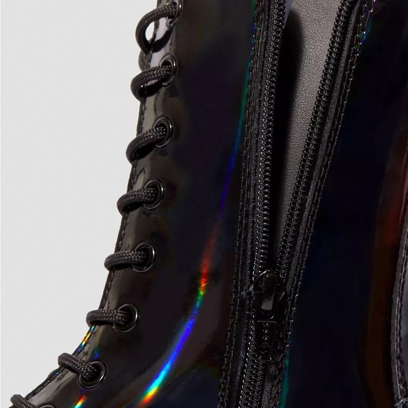 Dr. Martens Jadon Hi Rainbow Holographic Patent Platform Boots - RARE - Picture 3 of 16